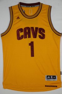 Maillot De Basket Cleveland Cavaliers Derrick Rose1 Tissus Sportif Fans Edition Jaune
